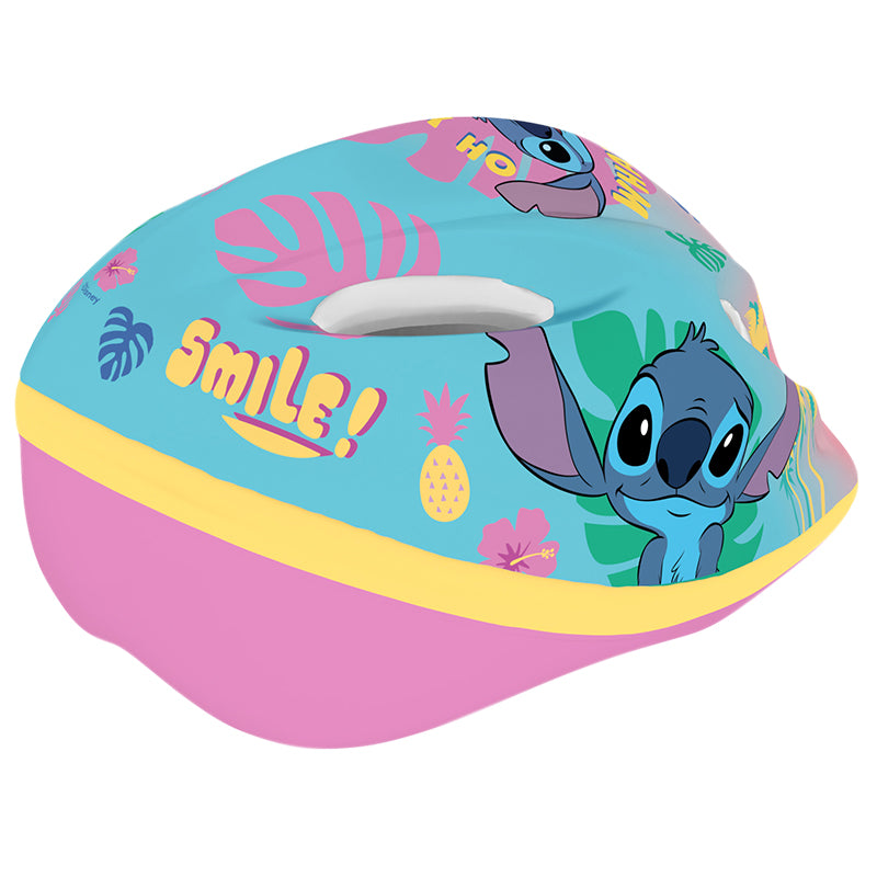 Casque vélo enfant Disney stitch rose avec molette réglage