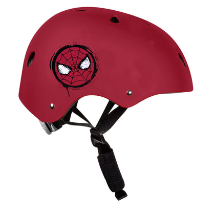 Casque vélo enfant Disney spiderman rouge avec molette réglage