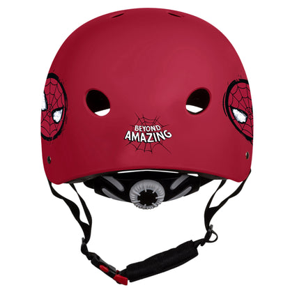 Casque vélo enfant Disney spiderman rouge avec molette réglage
