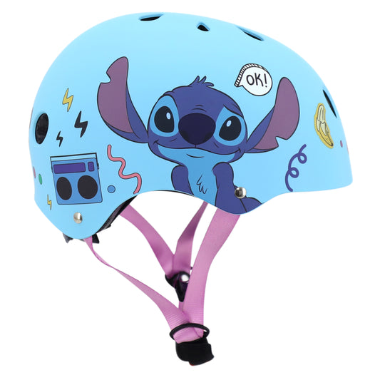 Disney Stitch sports blue kids' bike helmet with adjustment dial