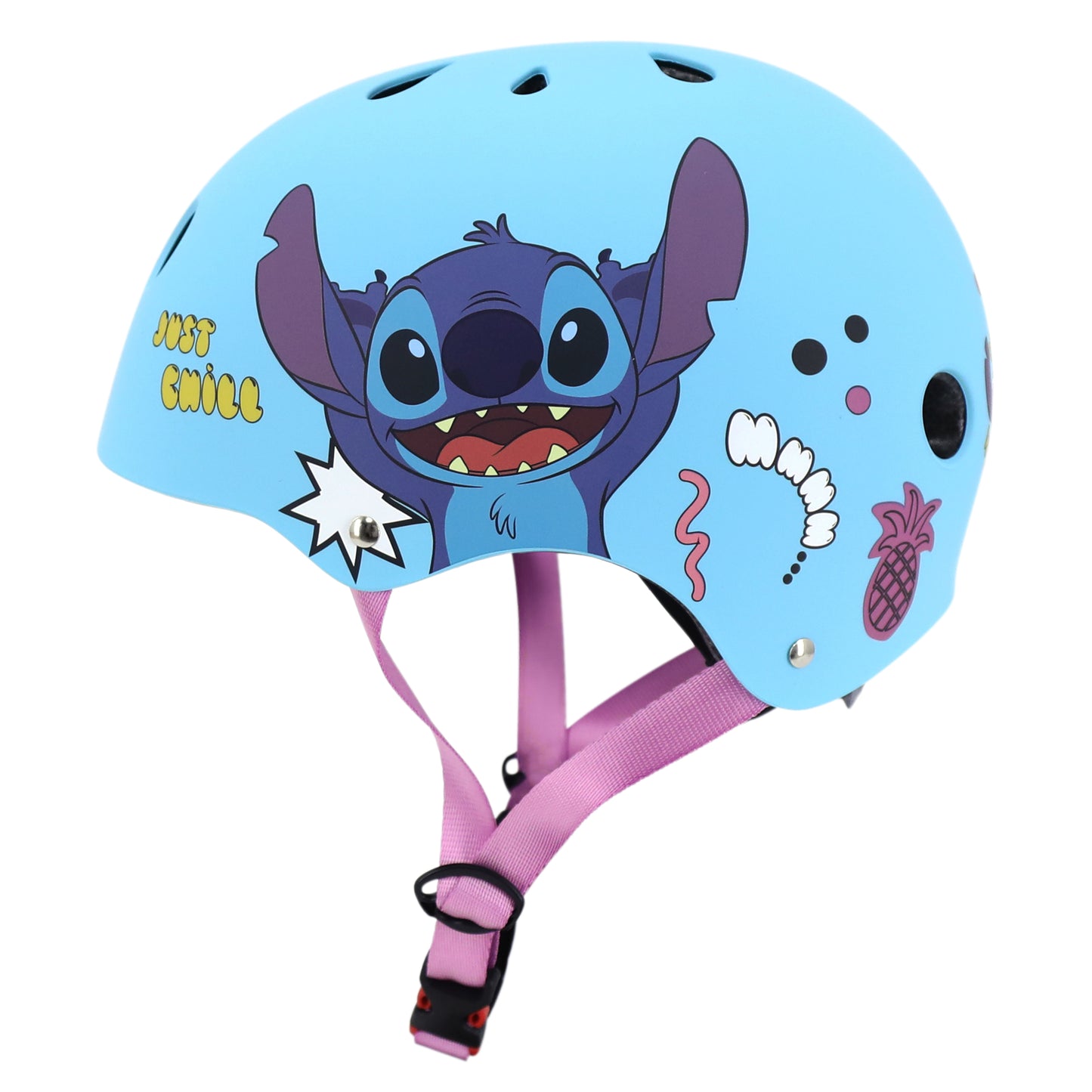 Casque vélo enfant Disney stitch sport bleu avec molette réglage