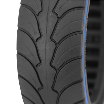 Pneu Trottinette plein 8 X 2.50-6.1 Noir Liseret Bleu - Largeur Interieur 58 mm (Pour Dualtron MINI)