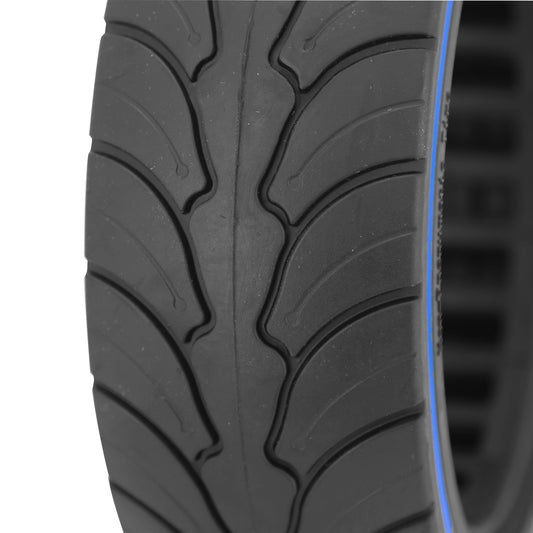 Pneu Trottinette plein 8 X 2.50-6.1 Noir Liseret Bleu - Largeur Interieur 58 mm (Pour Dualtron MINI)