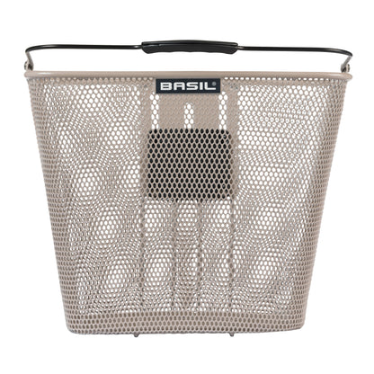 Panier avant acier Basil Bilbao beige amovible