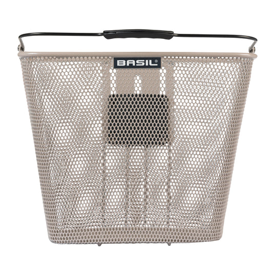 Panier avant acier Basil Bilbao beige amovible