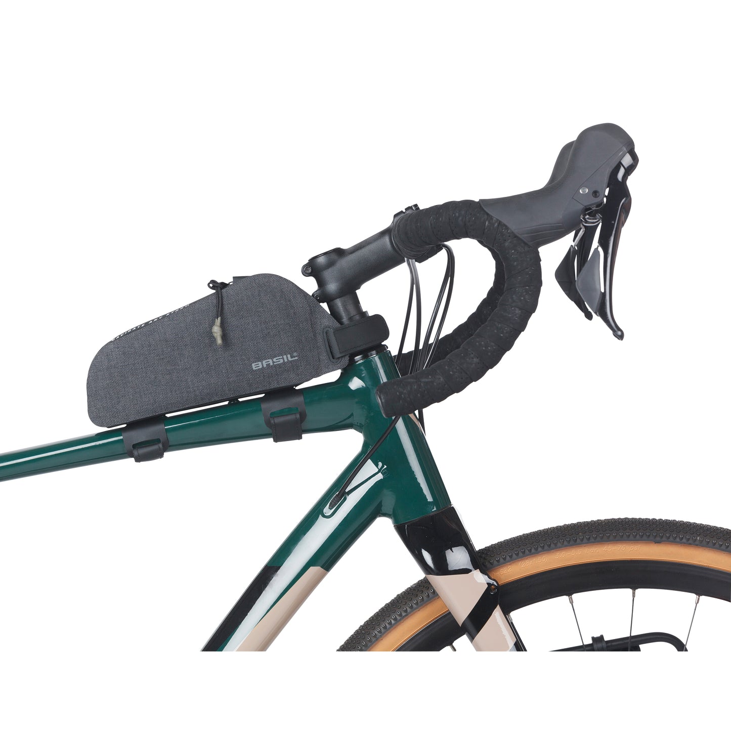 Sacoche de cadre vélo Basil navigator storm noir fixation velcro 0.8l