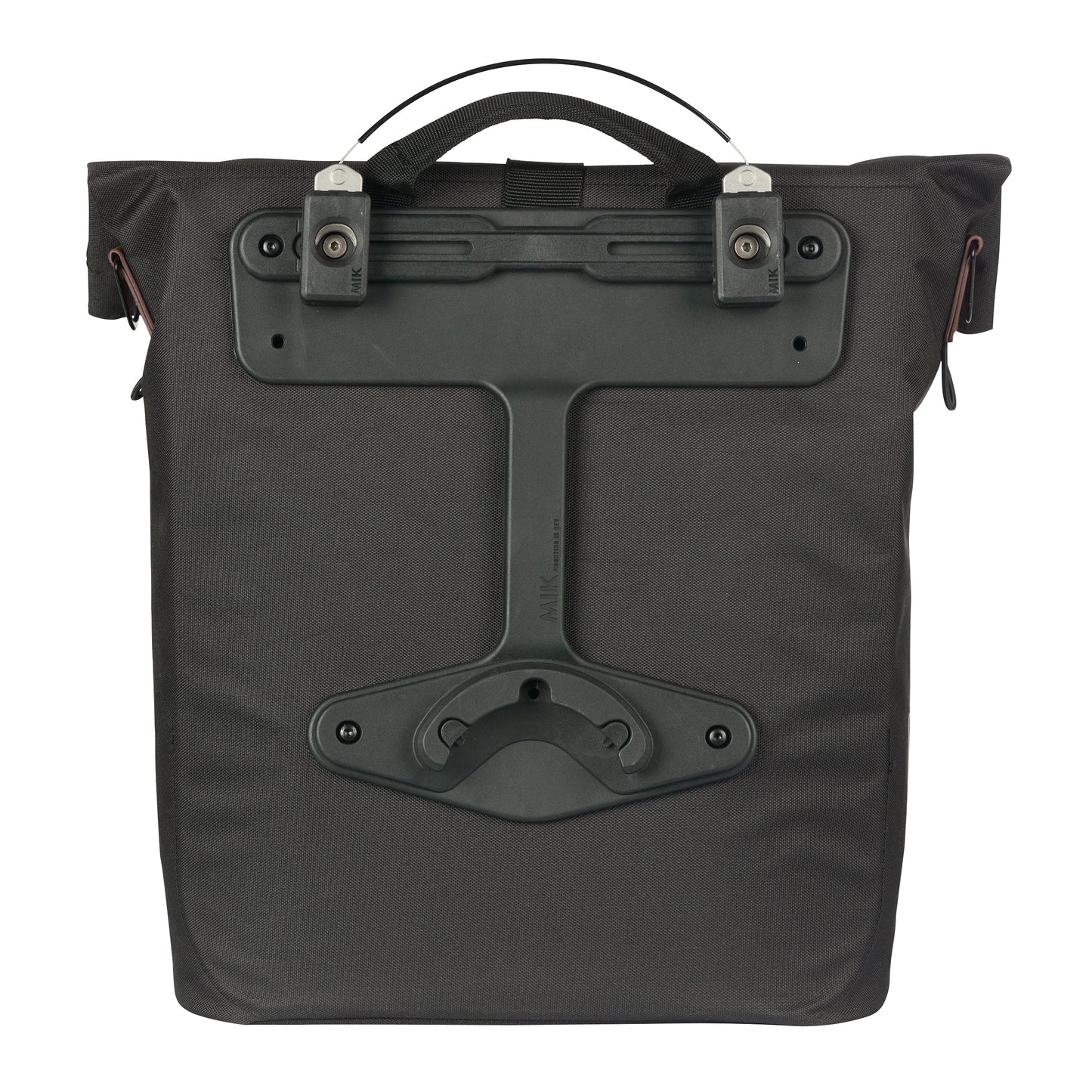 Sacoche arrière vélo latérale sac bandoulière Basil city shopper noir droit-gauche 14-16l fixation mik studs pour porte bagage