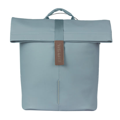 Sacoche arrière vélo latérale sac bandoulière Basil city shopper bleu graphite droit-gauche 14-16l fixation mik studs pour porte bagage