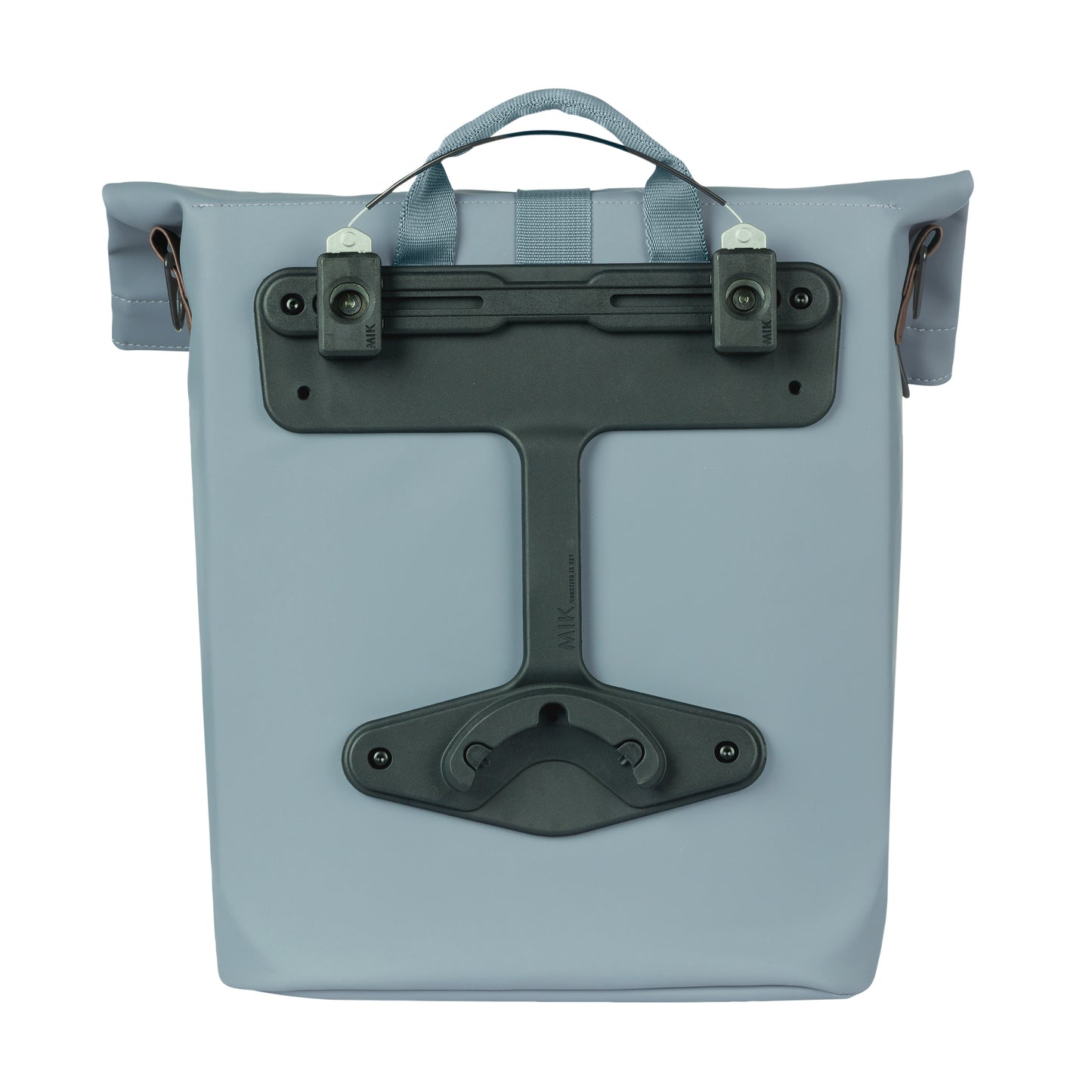 Sacoche arrière vélo latérale sac bandoulière Basil city shopper bleu graphite droit-gauche 14-16l fixation mik studs pour porte bagage