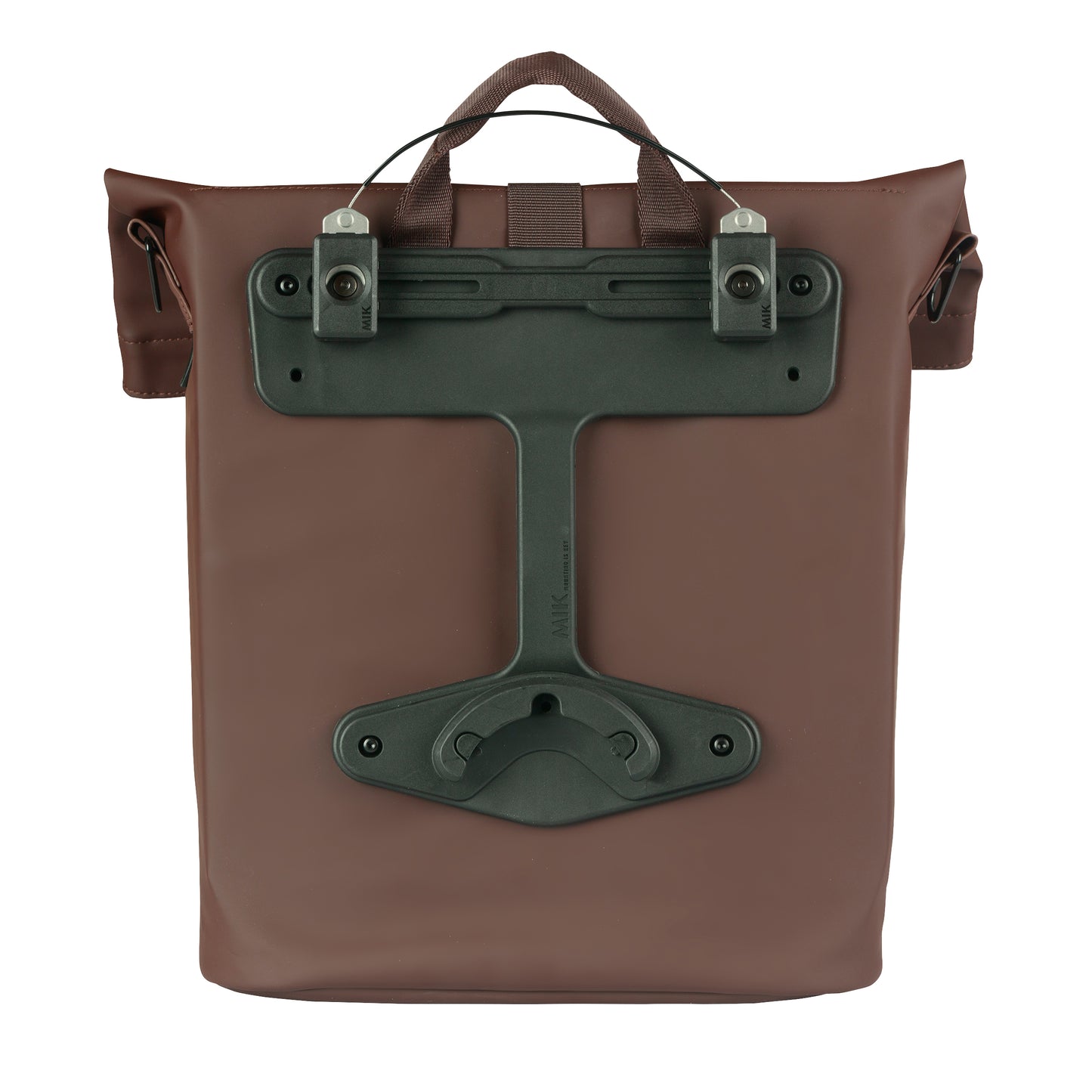 Sacoche arrière vélo latérale sac bandoulière Basil city shopper marron droit-gauche 14-16l fixation mik studs pour porte bagage