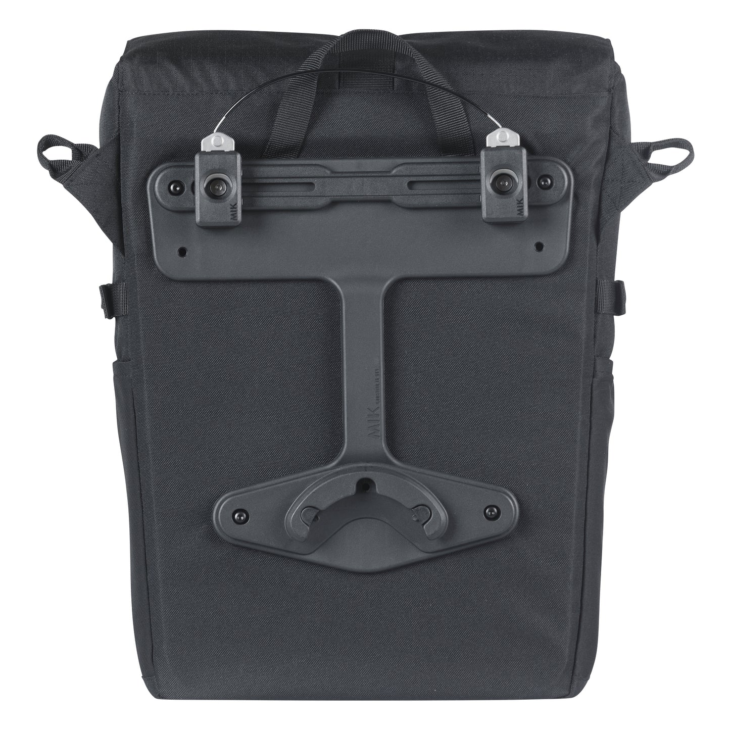 Sacoche arrière vélo latérale sac bandoulière Basil move commuter noir droit-gauche 15l fixation mik hooks pour porte bagage