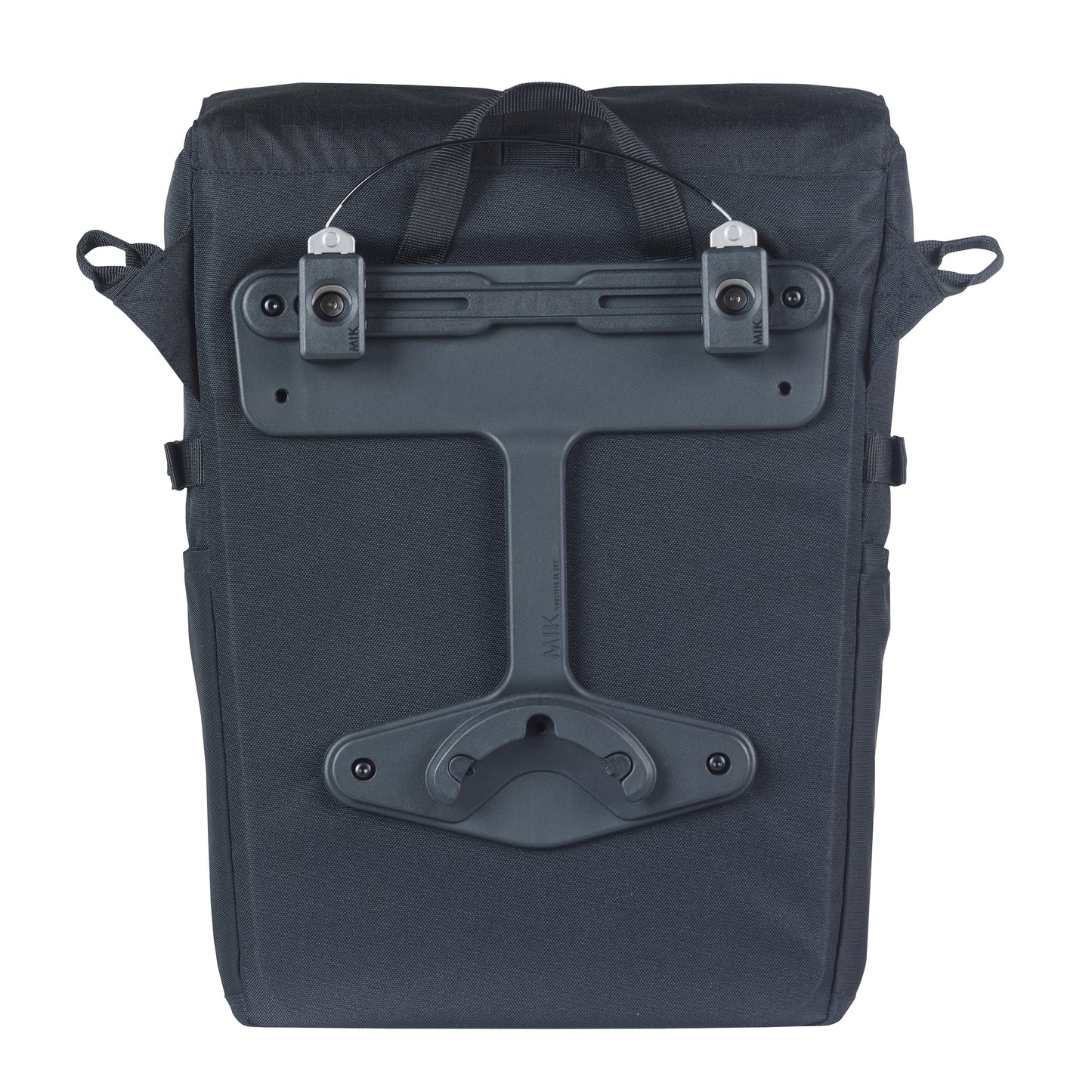 Sacoche arrière vélo latérale sac bandoulière Basil move commuter noir droit-gauche 15l fixation mik studs pour porte bagage