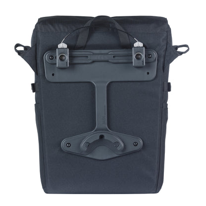 Sacoche arrière vélo latérale sac bandoulière Basil move commuter noir droit-gauche 15l fixation mik studs pour porte bagage