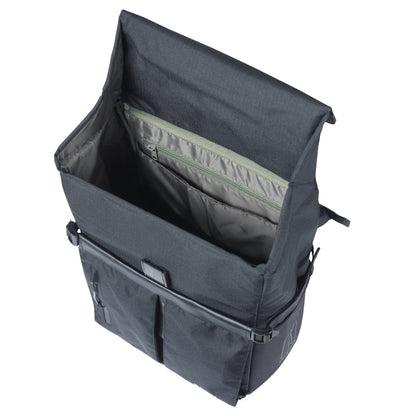 Sacoche arrière vélo latérale sac bandoulière Basil move commuter noir droit-gauche 15l fixation mik studs pour porte bagage