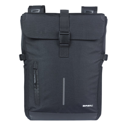 Basil Move 30L Double Rear Bike Pannier Black 16x27x38cm MIK 2.0 Compatible Fixing System Not Included