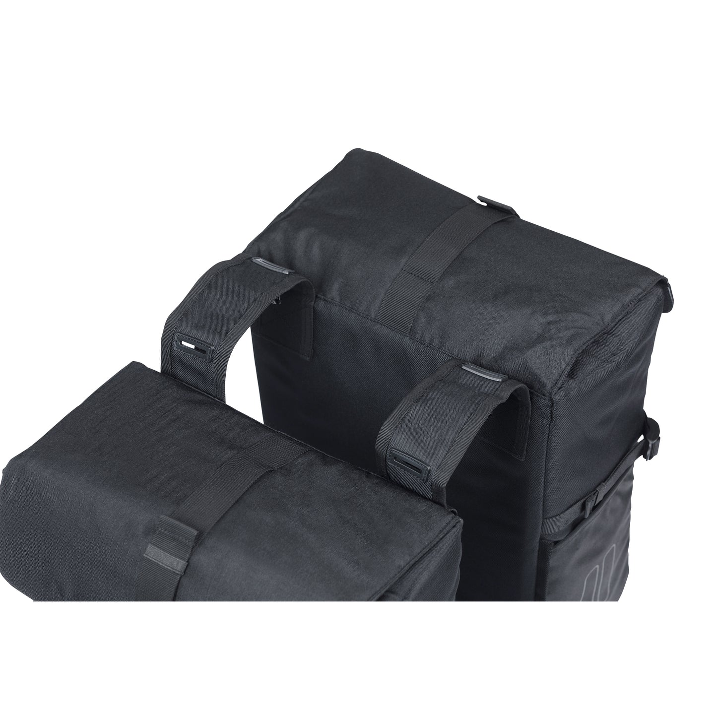 Basil Move 30L Double Rear Bike Pannier Black 16x27x38cm MIK 2.0 Compatible Fixing System Not Included