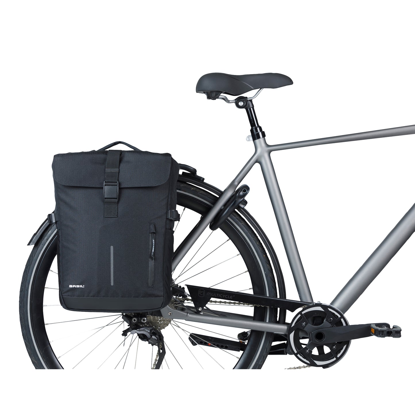 Basil Move double rear bike pannier 30l black 16x27x38cm including MIK 2.0 attachment