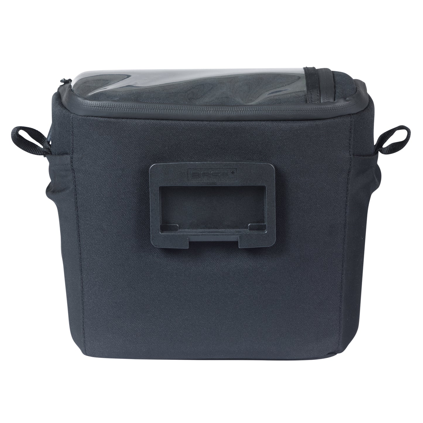 Sacoche de cintre-guidon vélo Basil sport 7-8l noir graphite fixation clip compatible Basil et Klickfix 28x20x20cm