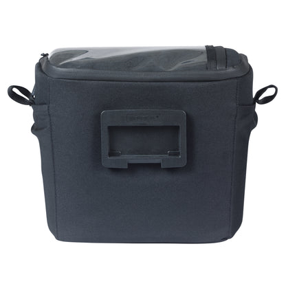 Sacoche de cintre-guidon vélo Basil sport 7-8l noir graphite fixation clip compatible Basil et Klickfix 28x20x20cm