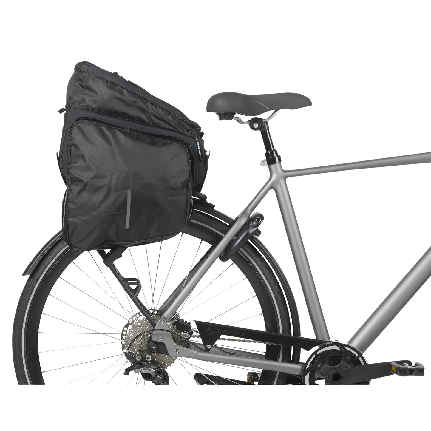 Sacoche arrière vélo trunkbag Basil move noir 10-26l fixation mik pour porte bagage 24x33x15cm / compatible système mik fixation non inclus
