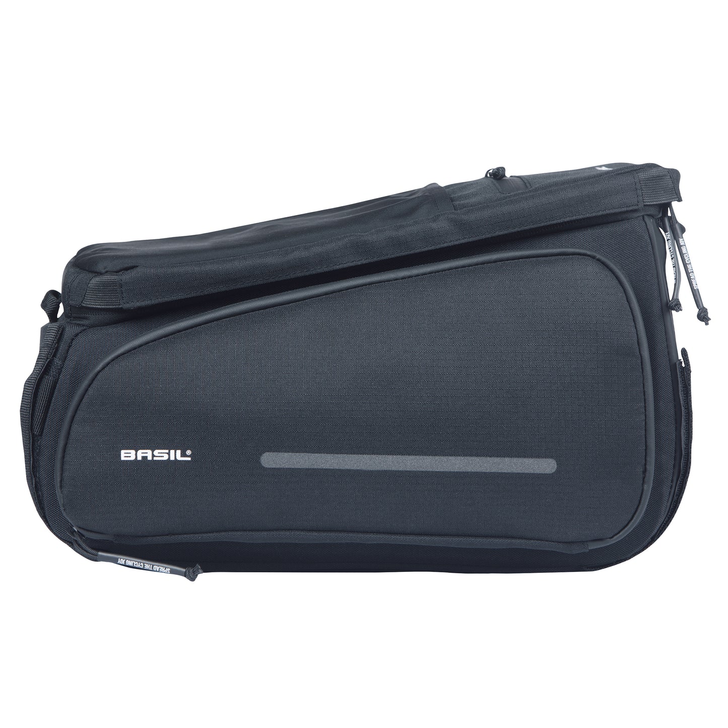 Sacoche arrière vélo trunkbag Basil move noir 10-26l fixation mik pour porte bagage 24x33x15cm / compatible système mik fixation non inclus