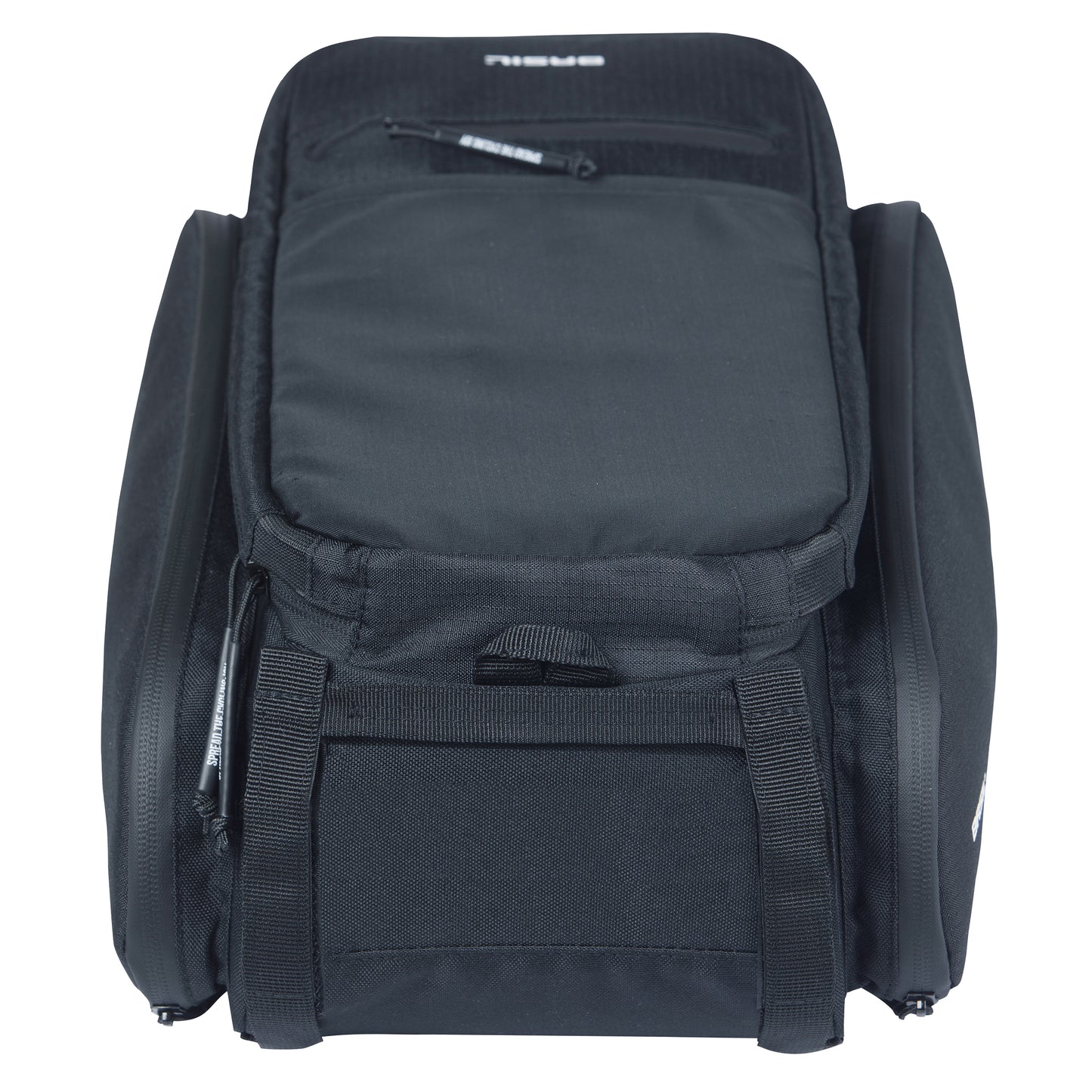Sacoche arrière vélo trunkbag Basil move noir 10-26l fixation mik pour porte bagage 24x33x15cm / compatible système mik fixation non inclus