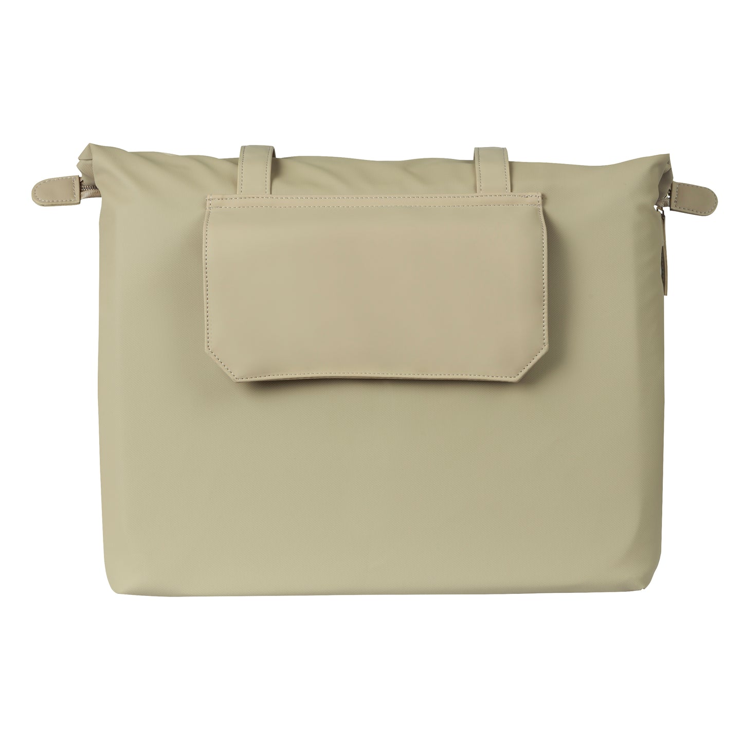 Sacoche arrière vélo latérale sac ordinateur portable Basil manhattan waterproof beige droit-gauche 12l fixation hook ON 12x38x30cm fermeture pliante anti-pluie