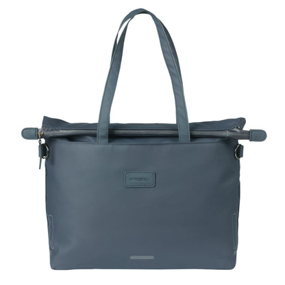 Sacoche arrière vélo latérale sac ordinateur portable Basil manhattan waterproof bleu marine droit-gauche 12l fixation hook ON 12x38x30cm fermeture pliante anti-pluie