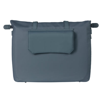 Sacoche arrière vélo latérale sac ordinateur portable Basil manhattan waterproof bleu marine droit-gauche 12l fixation hook ON 12x38x30cm fermeture pliante anti-pluie