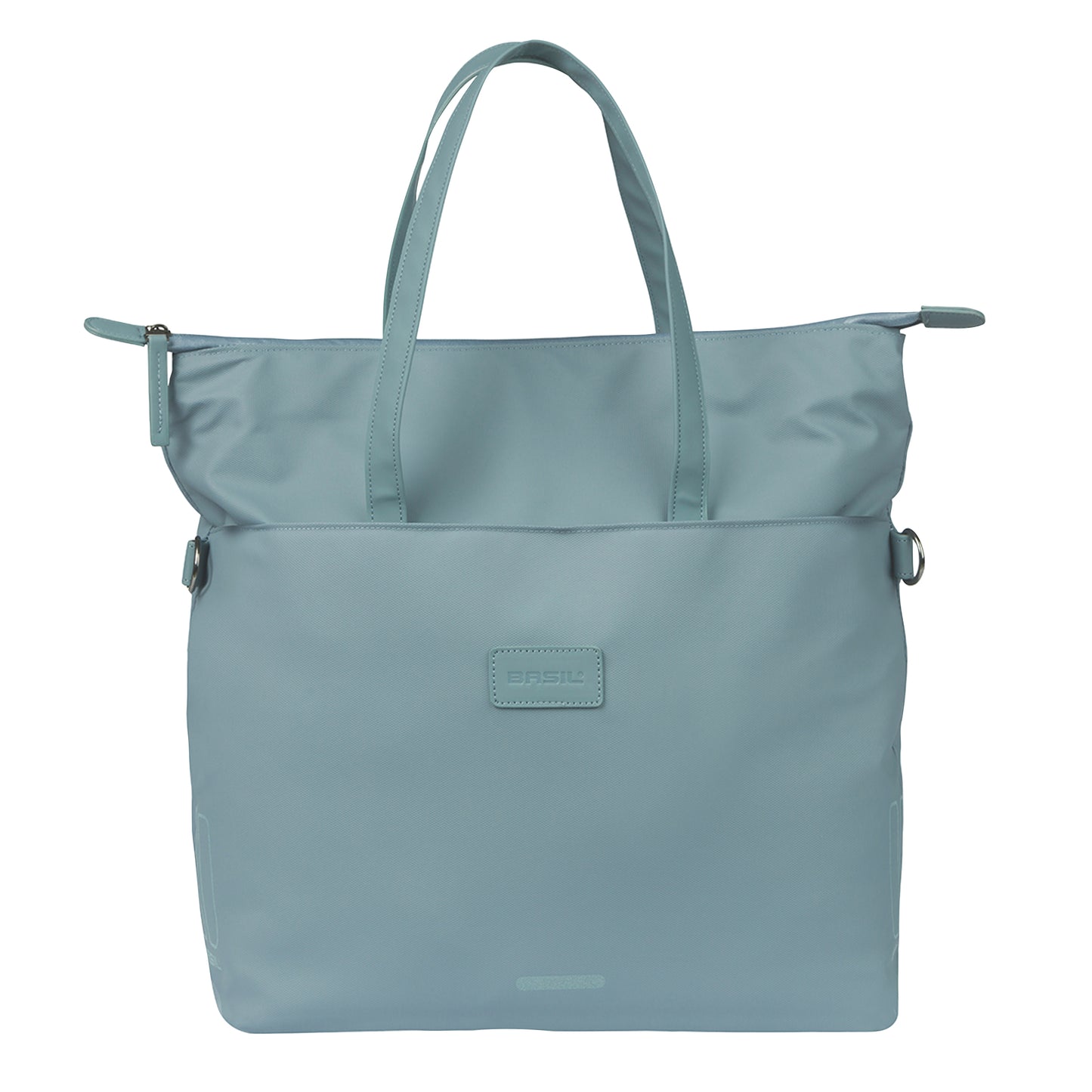 Sacoche arrière vélo latérale sac ordinateur portable Basil manhattan waterproof bleu droit-gauche 12l fixation hook ON 12x38x30cm fermeture pliante anti-pluie