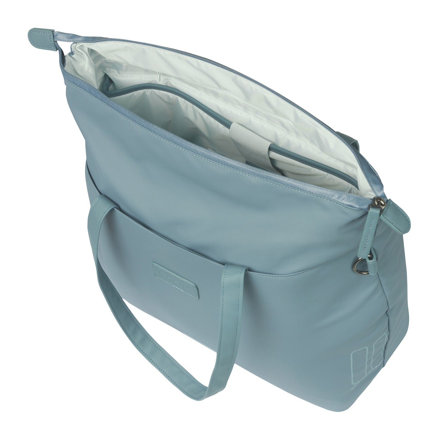 Sacoche arrière vélo latérale sac ordinateur portable Basil manhattan waterproof bleu droit-gauche 12l fixation hook ON 12x38x30cm fermeture pliante anti-pluie