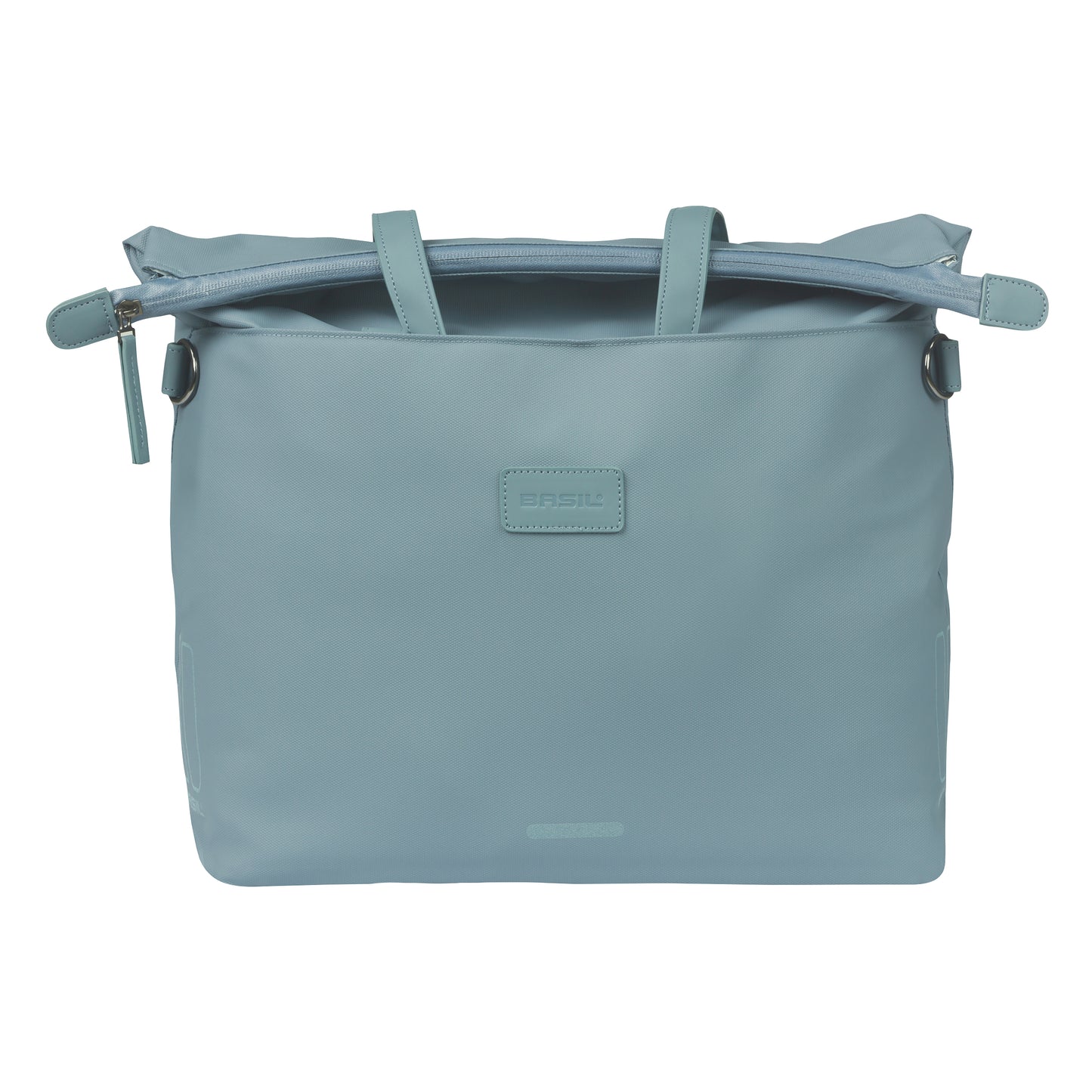 Sacoche arrière vélo latérale sac ordinateur portable Basil manhattan waterproof bleu droit-gauche 12l fixation hook ON 12x38x30cm fermeture pliante anti-pluie