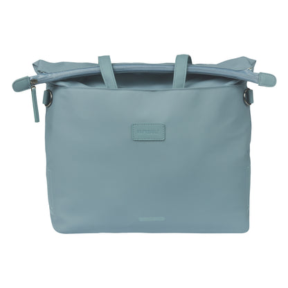 Sacoche arrière vélo latérale sac ordinateur portable Basil manhattan waterproof bleu droit-gauche 12l fixation hook ON 12x38x30cm fermeture pliante anti-pluie
