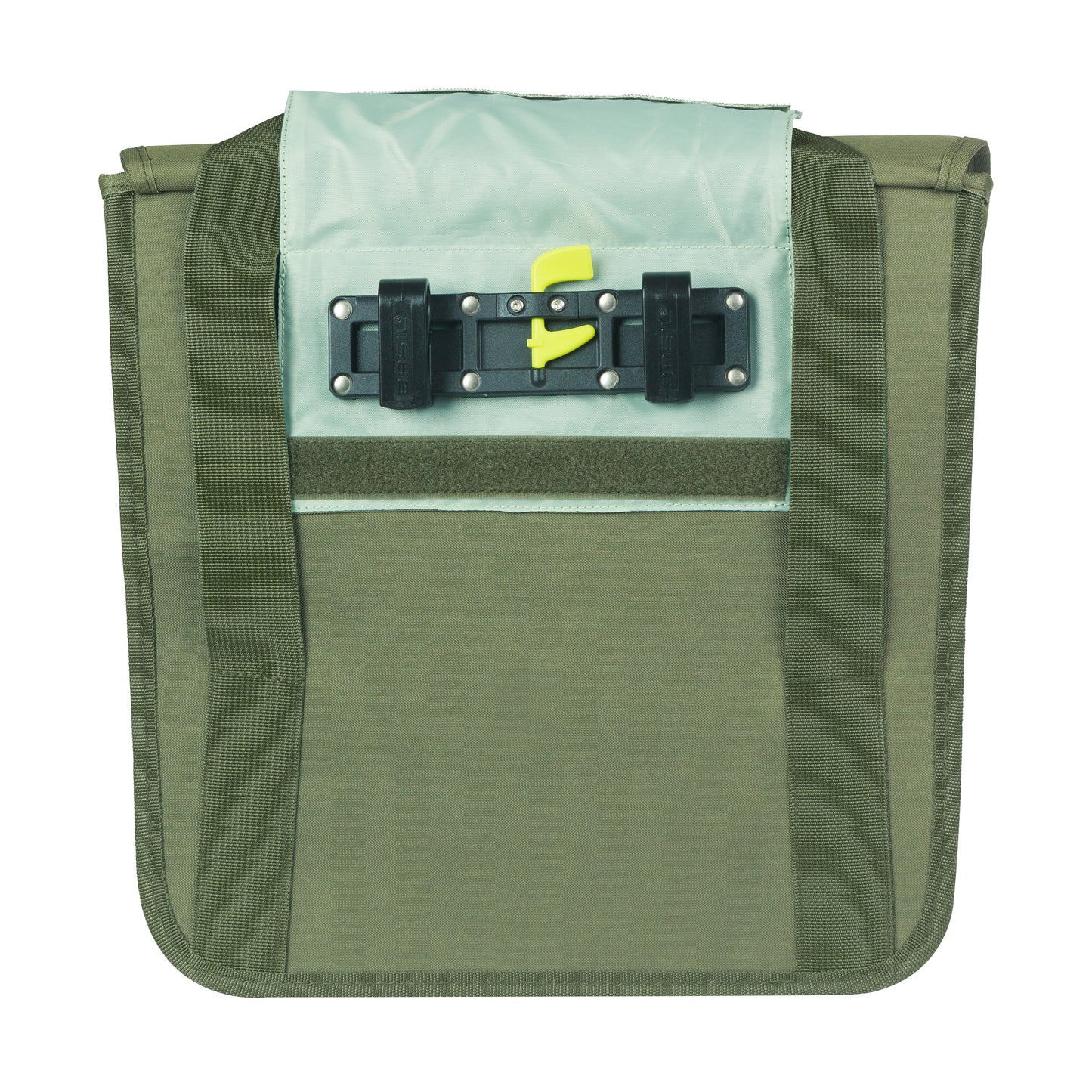 Basil Go Double Green 16L Pannier, Right-Left, Hooks On Rear Rack Mount