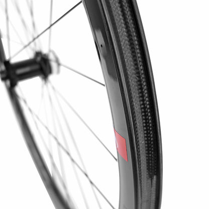 Roues PCP route 700 Fulcrum Wind 40 carbone noir centerlock cassette Shimano