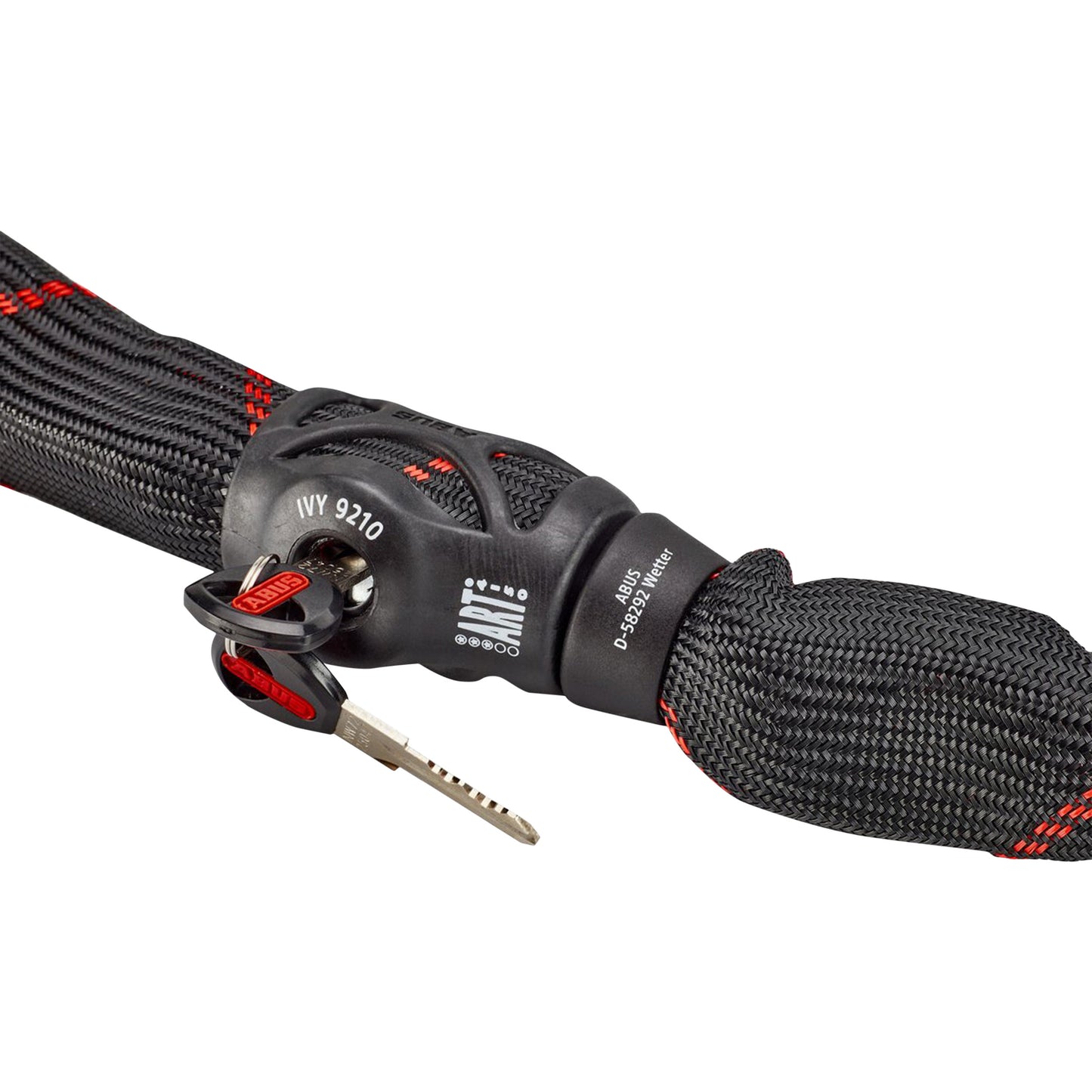 Antivol vélo chaîne à clé Abus ivy chain 9210 diam 10 mm longueur 85 cm avec serrure intégrée -niveau sécurité 13-
