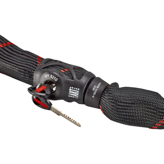 Antivol vélo chaîne à clé Abus ivy chain 9210 diam 10 mm longueur 85 cm avec serrure intégrée -niveau sécurité 13-