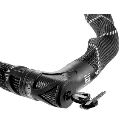 Antivol vélo chaîne à clé Abus iven chain 8210 diam 8 mm longueur 85 cm avec serrure intégrée -niveau sécurité 10-