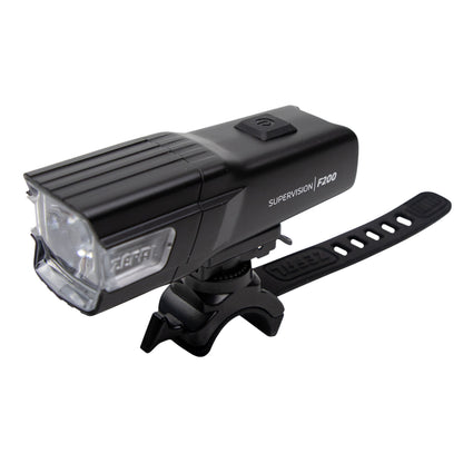 Eclairage vélo usb avant sur cintre Zéfal supervision f200 lumens noir