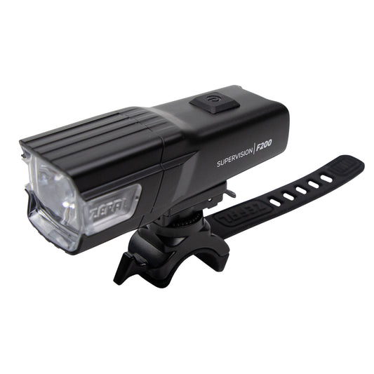 Eclairage vélo usb avant sur cintre Zéfal supervision f200 lumens noir