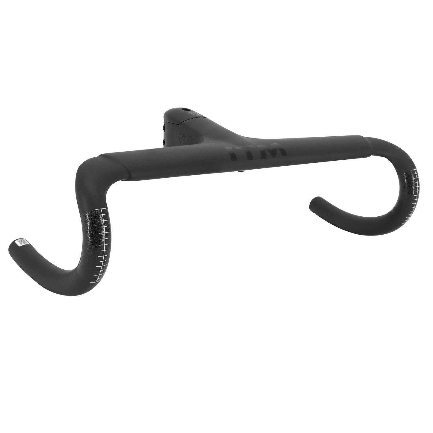 ITM ch1r carbon matte road handlebar L 42 outer (center to center 40cm) with integrated stem L 110mm for internal cable routing