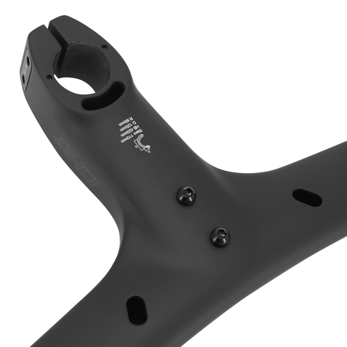 ITM ch1r Carbon Matt Road Handlebar L 44 Outside (center-to-center 42cm) with Integrated Stem L 90mm for Internal Cable Routing