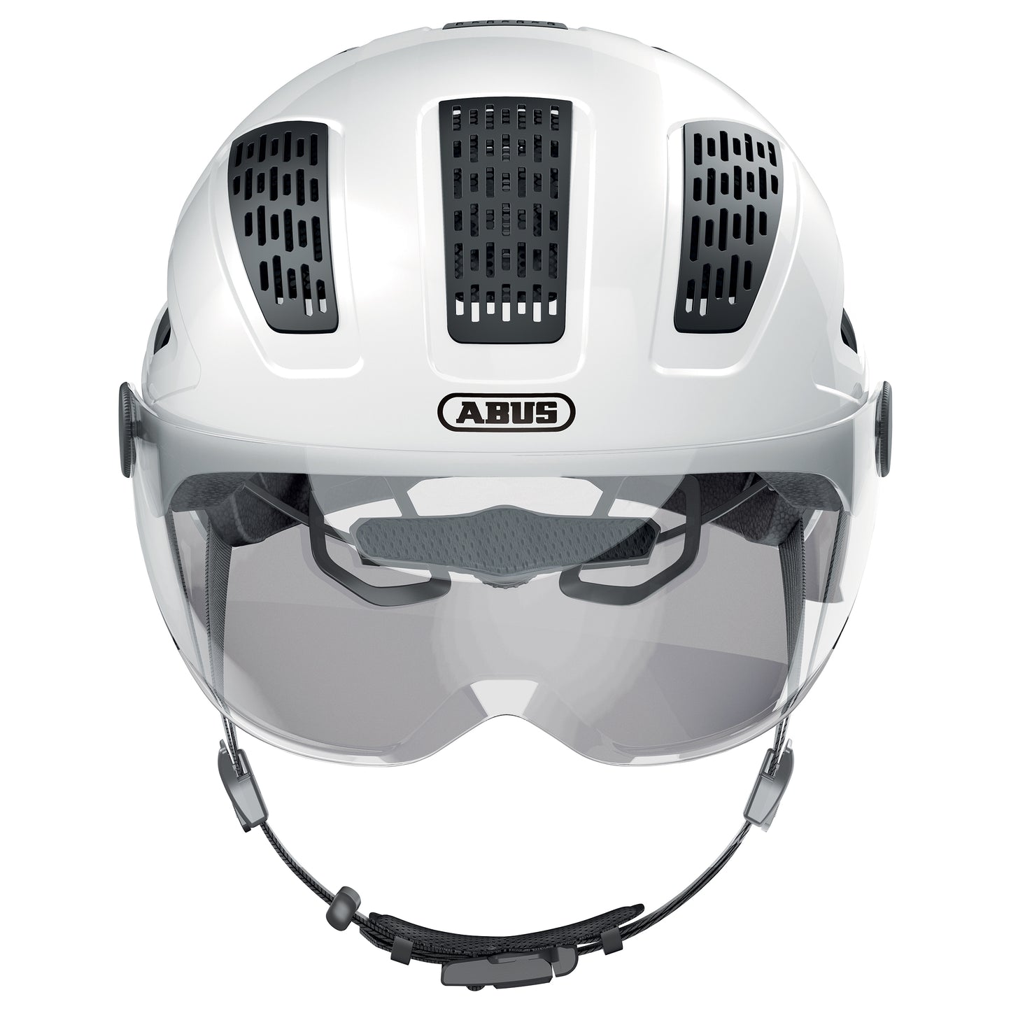Casque vélo adulte Abus urbain hyban 2.0 ace blanc polaire