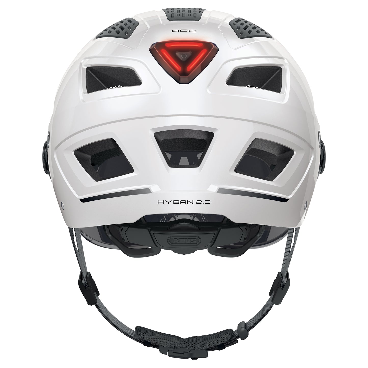 Casque vélo adulte Abus urbain hyban 2.0 ace blanc polaire