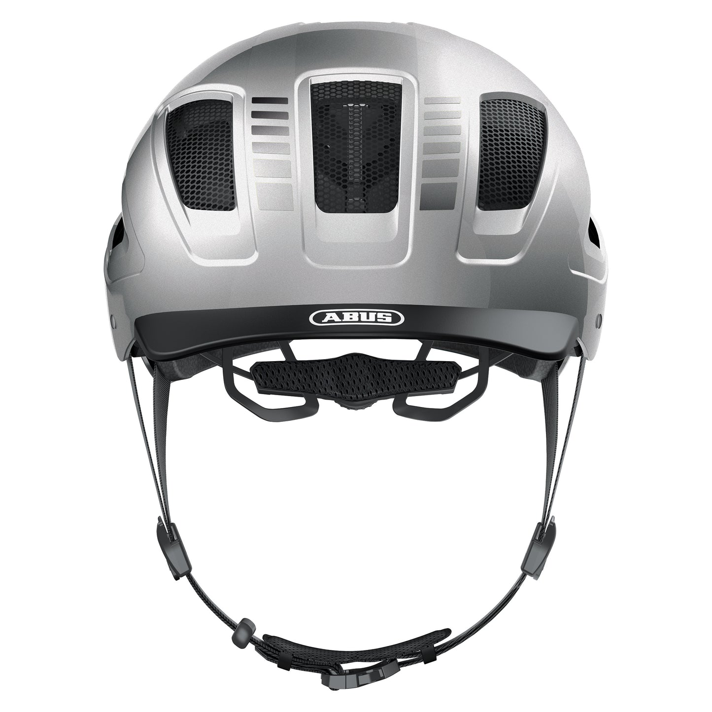 Casque vélo adulte Abus urbain hyban 2.0 argent