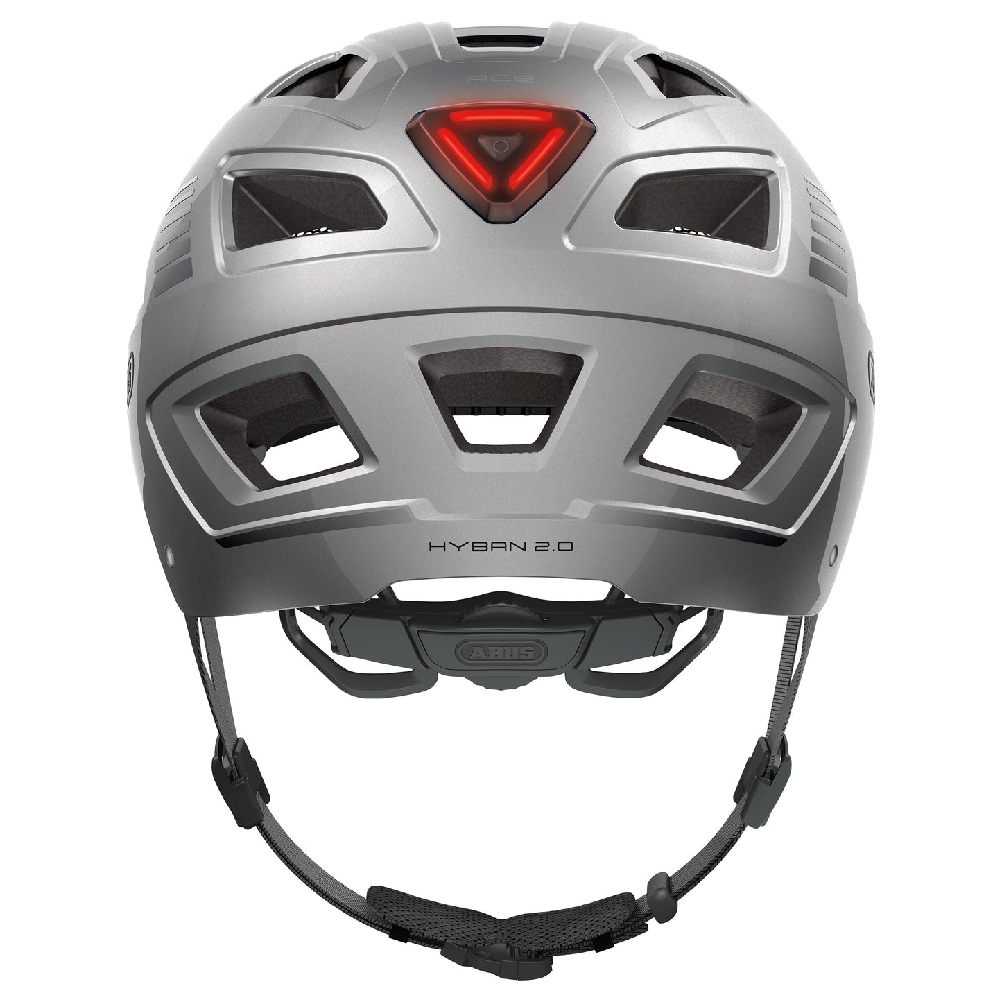 Casque vélo adulte Abus urbain hyban 2.0 argent
