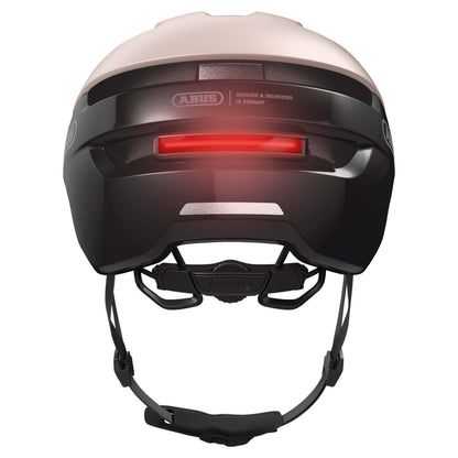 Casque vélo adulte Abus urbain purl-y ace champagne beige éclairage intégré