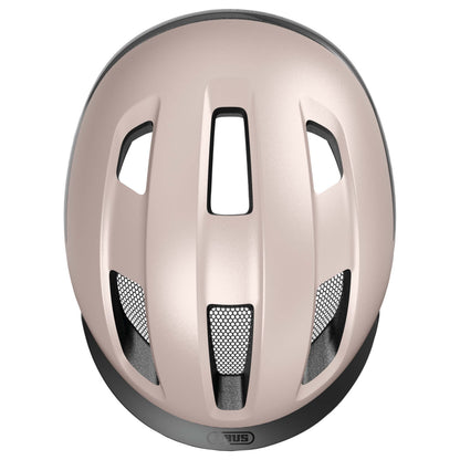 Casque vélo adulte Abus urbain purl-y ace champagne beige éclairage intégré