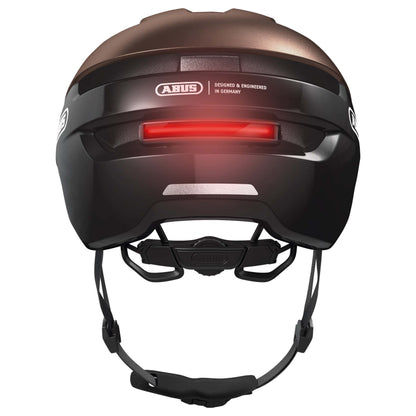 Casque vélo adulte Abus urbain purl-y ace marron éclairage intégré