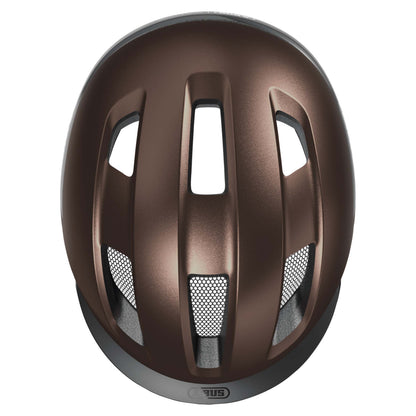 Casque vélo adulte Abus urbain purl-y ace marron éclairage intégré